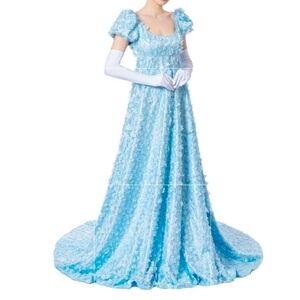 MyheroCos Daphne Regency Blue Lace Dress-XXL